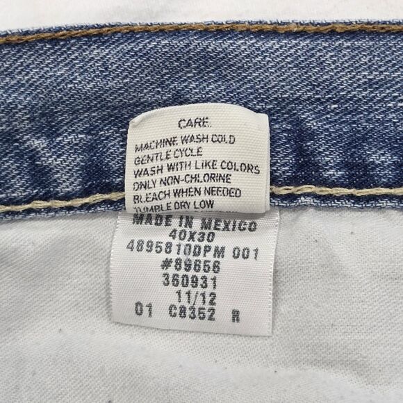 Polo Ralph Lauren Mens Denim Blue Jeans 40Wx30L Straight  Leg Medium Wash Mexico - Picture 10 of 15